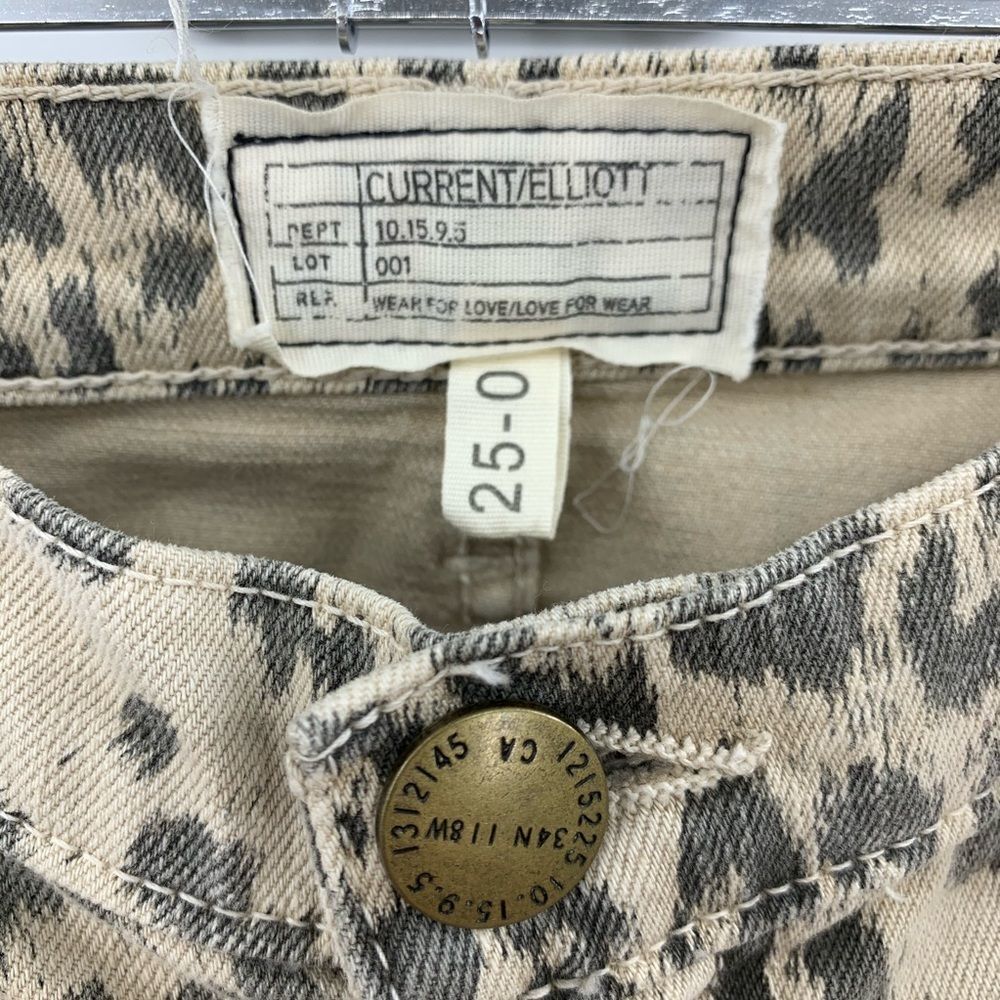 Current/Elliott Soho Zip Stiletto‎ Leopard Jeans - Picture 3 of 5